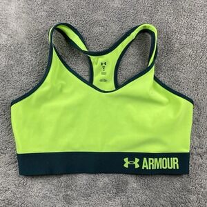 Under Armour Compression Sports Bras Running Top Womens Medium Green